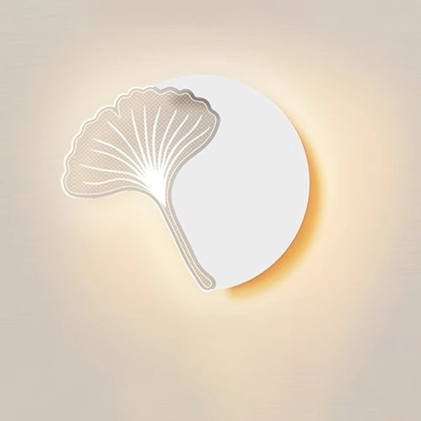 Modern Minimalist Flower Feather Shape Iron Acrylic LED Wall Scone Lamp For Bedroom