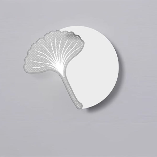 Modern Minimalist Flower Feather Shape Iron Acrylic LED Wall Scone Lamp For Bedroom