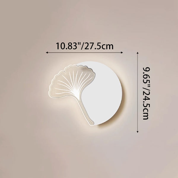 Modern Minimalist Flower Feather Shape Iron Acrylic LED Wall Scone Lamp For Bedroom