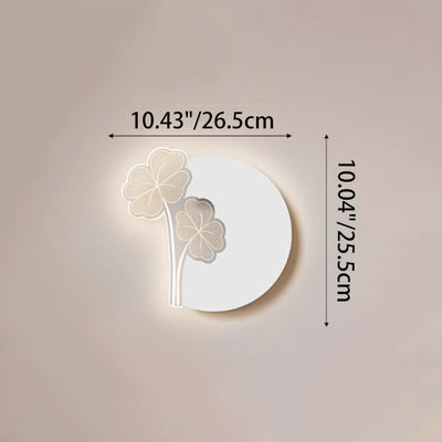 Modern Minimalist Flower Feather Shape Iron Acrylic LED Wall Scone Lamp For Bedroom