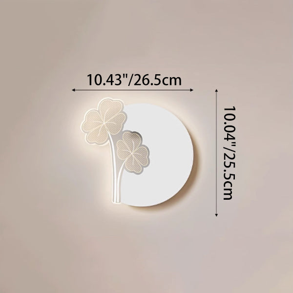 Modern Minimalist Flower Feather Shape Iron Acrylic LED Wall Scone Lamp For Bedroom