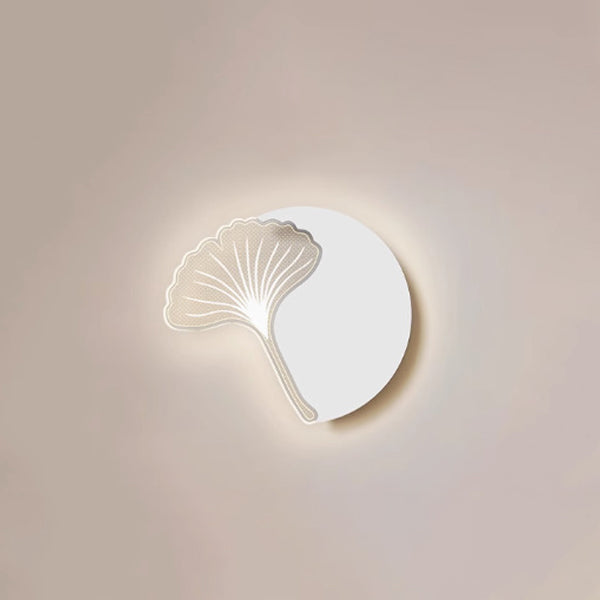 Modern Minimalist Flower Feather Shape Iron Acrylic LED Wall Scone Lamp For Bedroom