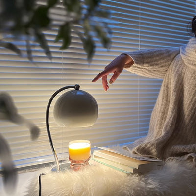 Contemporary Scandinavian Round Spherical Iron 1-Light Aroma Melt Wax Table Lamp For Bedroom
