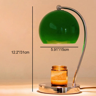 Contemporary Scandinavian Round Spherical Iron 1-Light Aroma Melt Wax Table Lamp For Bedroom