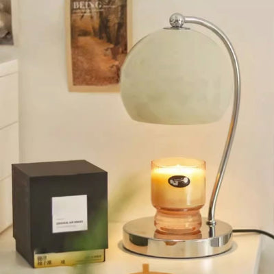Contemporary Scandinavian Round Spherical Iron 1-Light Aroma Melt Wax Table Lamp For Bedroom