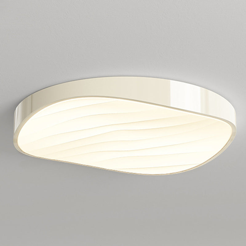 Modern Minimalist Cylindrical Rectangular Iron Acrylic LED Flush Mount Ceiling Light For Bedroom