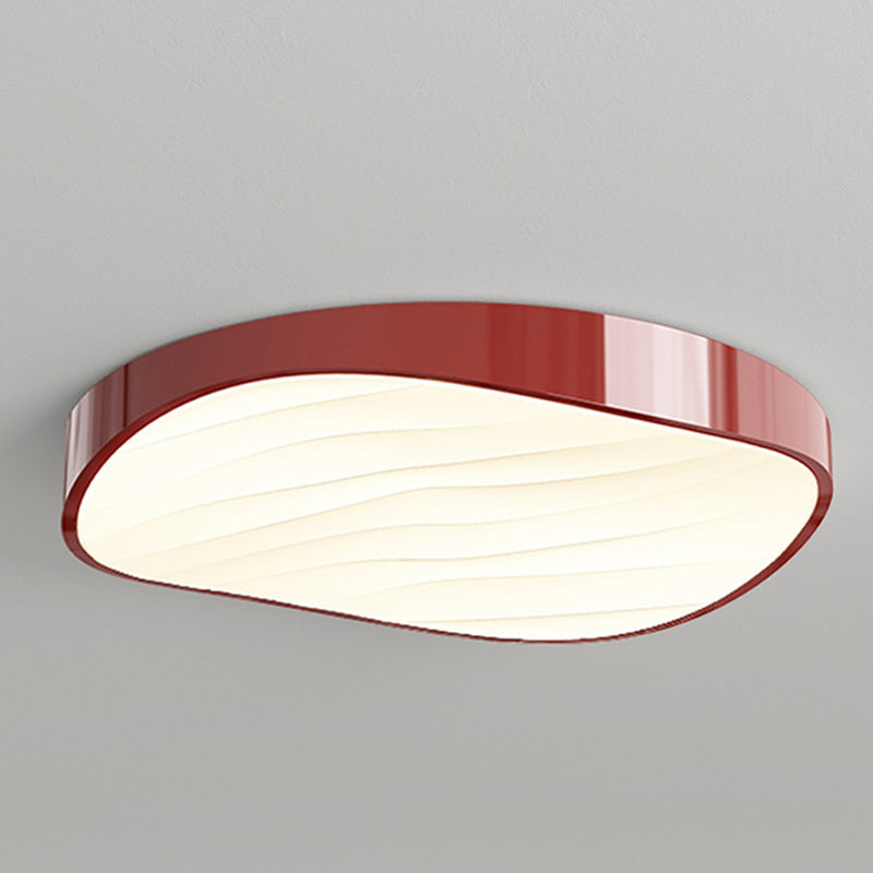 Modern Minimalist Cylindrical Rectangular Iron Acrylic LED Flush Mount Ceiling Light For Bedroom