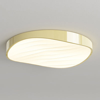 Modern Minimalist Cylindrical Rectangular Iron Acrylic LED Flush Mount Ceiling Light For Bedroom