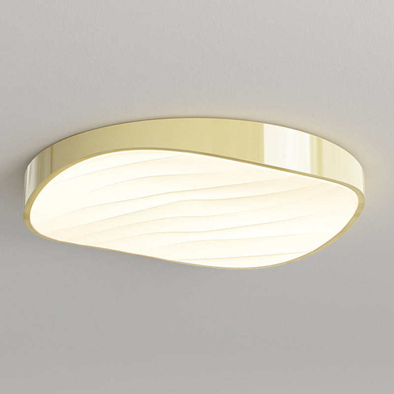 Modern Minimalist Cylindrical Rectangular Iron Acrylic LED Flush Mount Ceiling Light For Bedroom