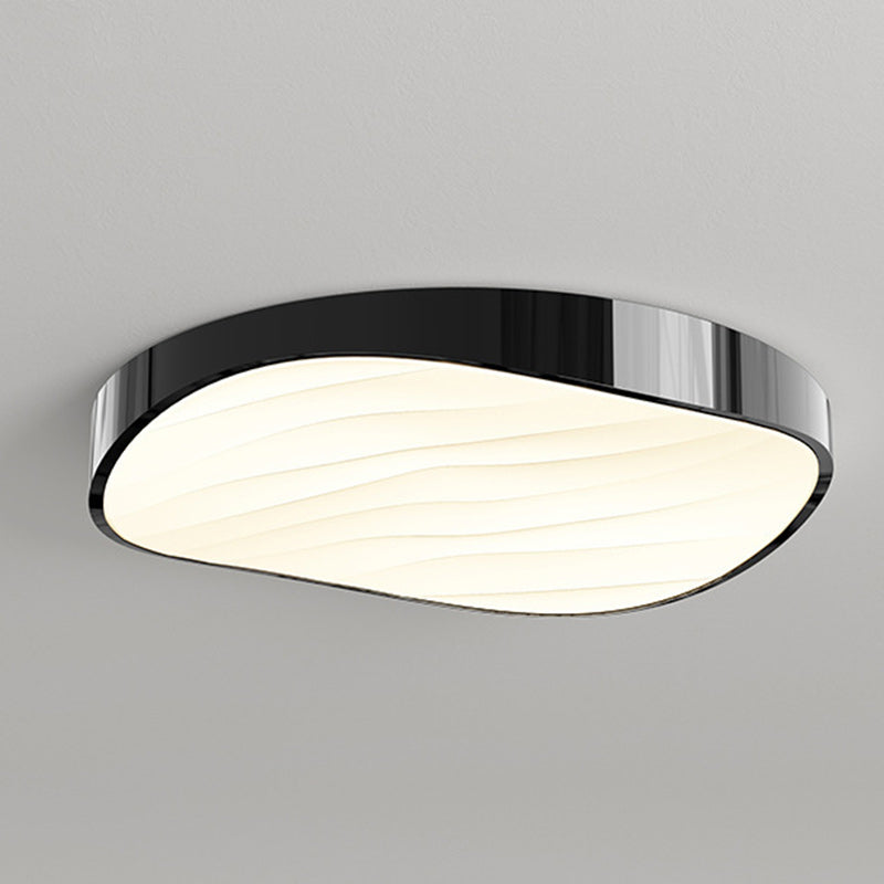 Modern Minimalist Cylindrical Rectangular Iron Acrylic LED Flush Mount Ceiling Light For Bedroom