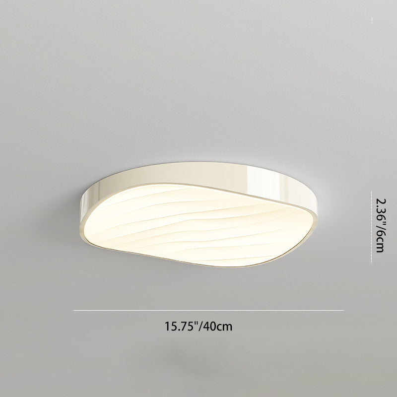 Modern Minimalist Cylindrical Rectangular Iron Acrylic LED Flush Mount Ceiling Light For Bedroom