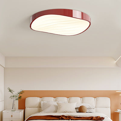 Modern Minimalist Cylindrical Rectangular Iron Acrylic LED Flush Mount Ceiling Light For Bedroom