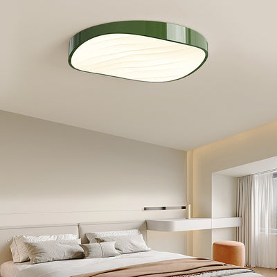 Modern Minimalist Cylindrical Rectangular Iron Acrylic LED Flush Mount Ceiling Light For Bedroom