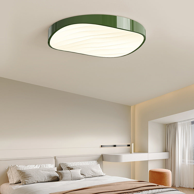 Modern Minimalist Cylindrical Rectangular Iron Acrylic LED Flush Mount Ceiling Light For Bedroom