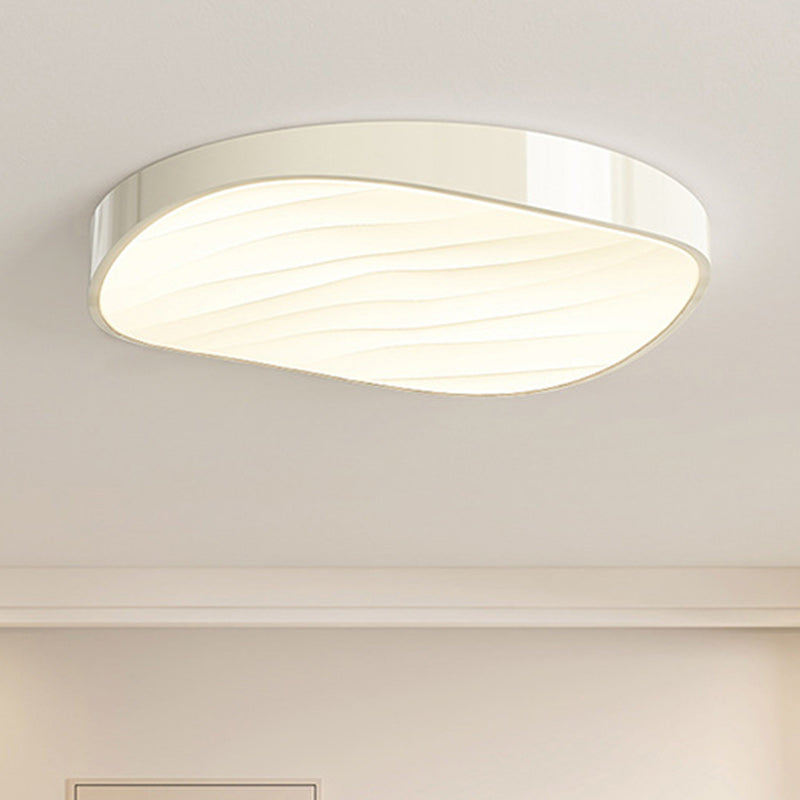 Modern Minimalist Cylindrical Rectangular Iron Acrylic LED Flush Mount Ceiling Light For Bedroom