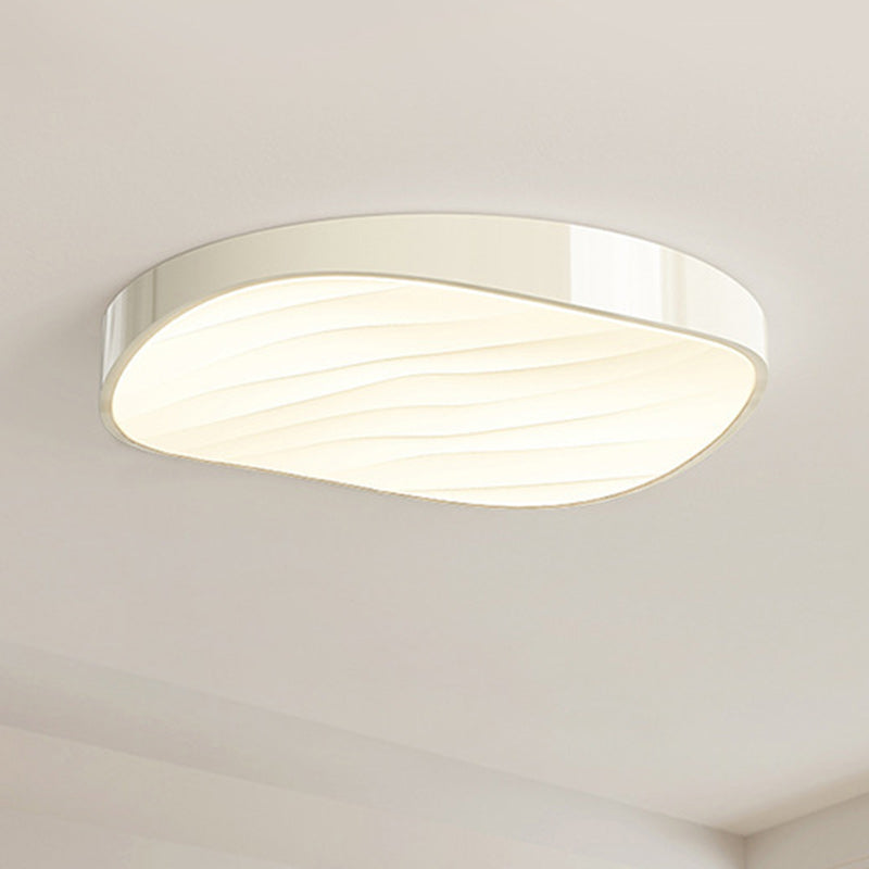 Modern Minimalist Cylindrical Rectangular Iron Acrylic LED Flush Mount Ceiling Light For Bedroom