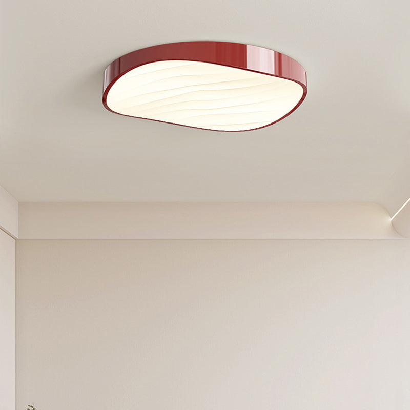 Modern Minimalist Cylindrical Rectangular Iron Acrylic LED Flush Mount Ceiling Light For Bedroom