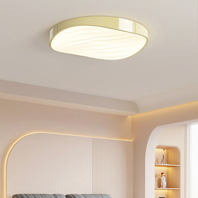 Modern Minimalist Cylindrical Rectangular Iron Acrylic LED Flush Mount Ceiling Light For Bedroom