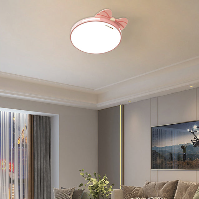 Lumière de plafond LED encastrée en acrylique en fer pour enfant avec nœud papillon rond sphérique minimaliste moderne pour chambre 
