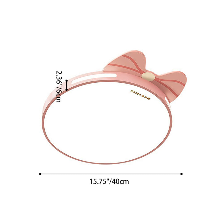 Lumière de plafond LED encastrée en acrylique en fer pour enfant avec nœud papillon rond sphérique minimaliste moderne pour chambre 