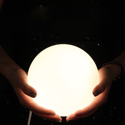 Modern Minimalist Spherical Round Resin Glass 1-Light Wall Scone Lamp For Bedroom