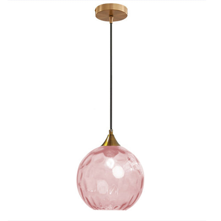 Moderne minimalistische kugelförmige runde Eisen-Glas-Pendelleuchte mit 1 Licht für das Esszimmer 