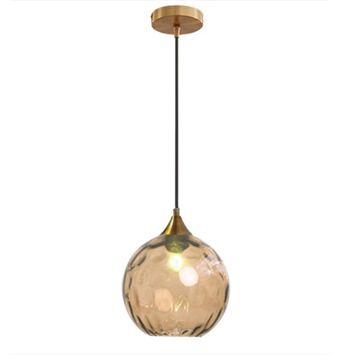 Moderne minimalistische kugelförmige runde Eisen-Glas-Pendelleuchte mit 1 Licht für das Esszimmer 