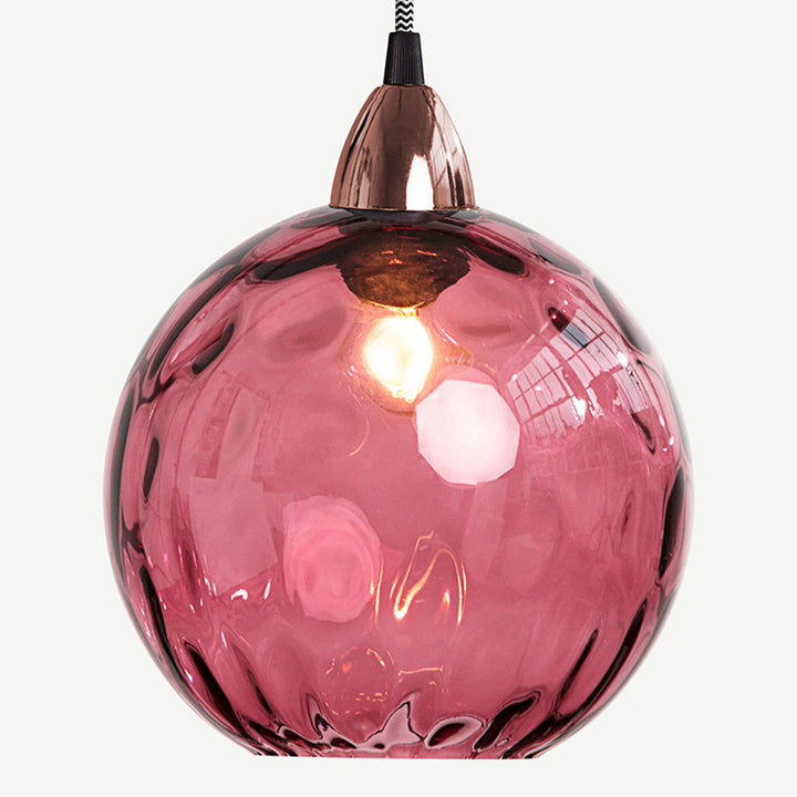 Moderne minimalistische kugelförmige runde Eisen-Glas-Pendelleuchte mit 1 Licht für das Esszimmer 
