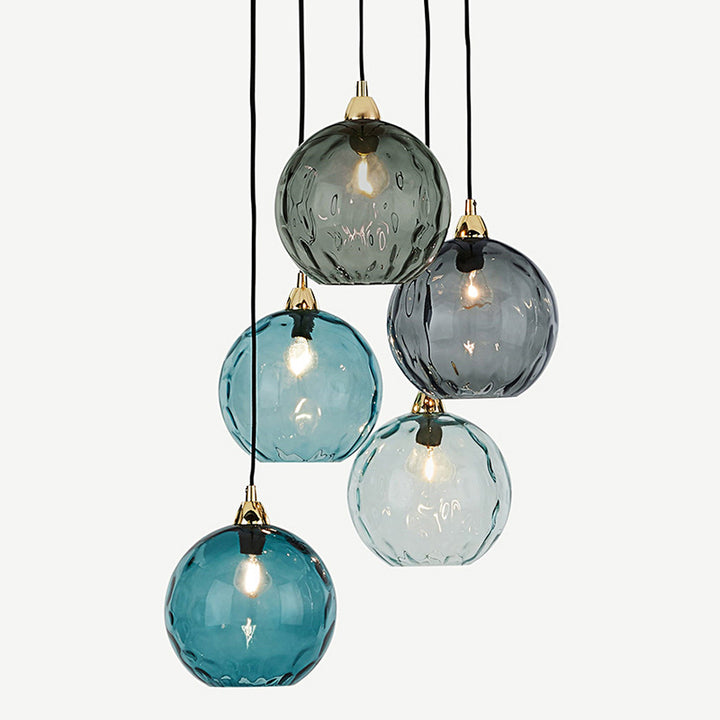 Moderne minimalistische kugelförmige runde Eisen-Glas-Pendelleuchte mit 1 Licht für das Esszimmer 