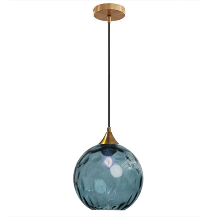 Moderne minimalistische kugelförmige runde Eisen-Glas-Pendelleuchte mit 1 Licht für das Esszimmer 