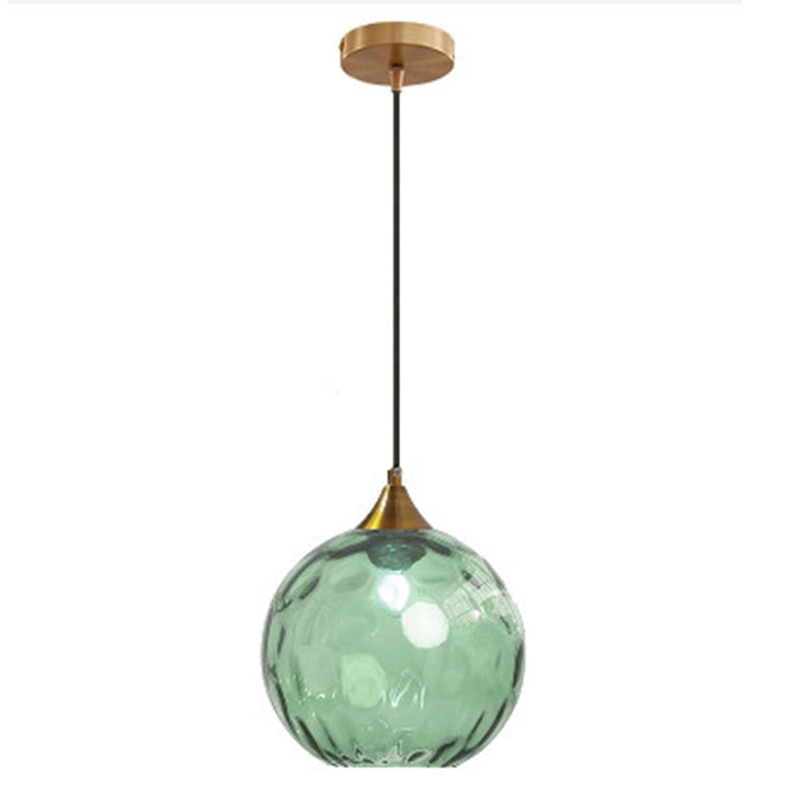 Moderne minimalistische kugelförmige runde Eisen-Glas-Pendelleuchte mit 1 Licht für das Esszimmer 