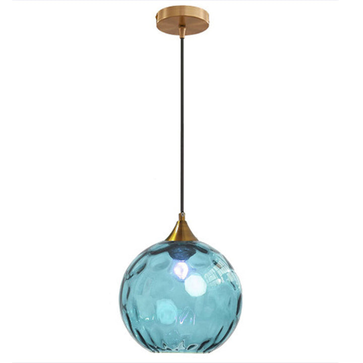 Moderne minimalistische kugelförmige runde Eisen-Glas-Pendelleuchte mit 1 Licht für das Esszimmer 