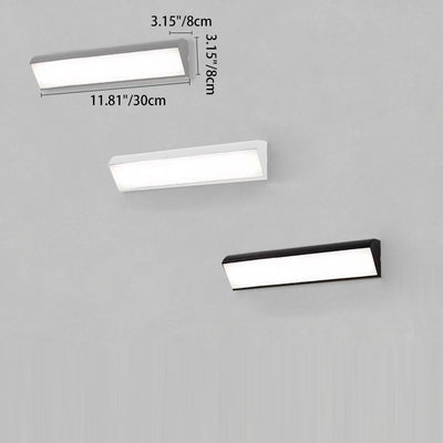 Modern Minimalist Waterproof Outdoor Square Aluminum Acrylic LED Wall Scone Lamp For Outdoor Patio