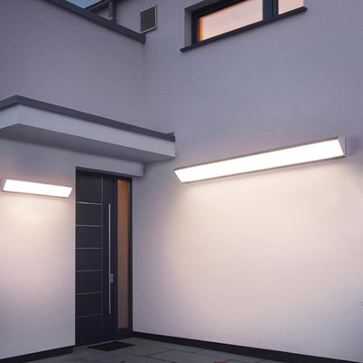 Modern Minimalist Waterproof Outdoor Square Aluminum Acrylic LED Wall Scone Lamp For Outdoor Patio
