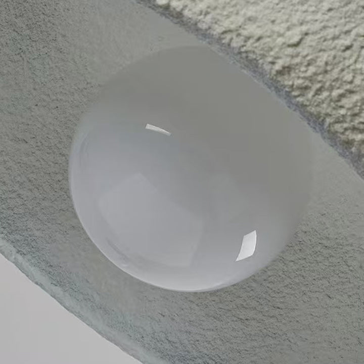 Moderne minimalistische zylindrische runde Harz-Glas-Pendelleuchte mit 1 Licht für das Esszimmer 