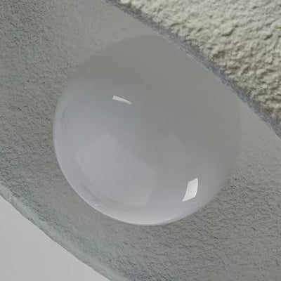 Modern Minimalist Cylindrical Round Resin Glass 1-Light Pendant Light For Dining Room