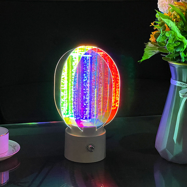 Zeitgenössische kreative zylindrische Aluminium-Acryl-LED-Tischlampe für das Schlafzimmer 