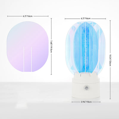 Contemporary Creative Cylindrical Aluminum Acrylic LED Table Lamp For Bedroom