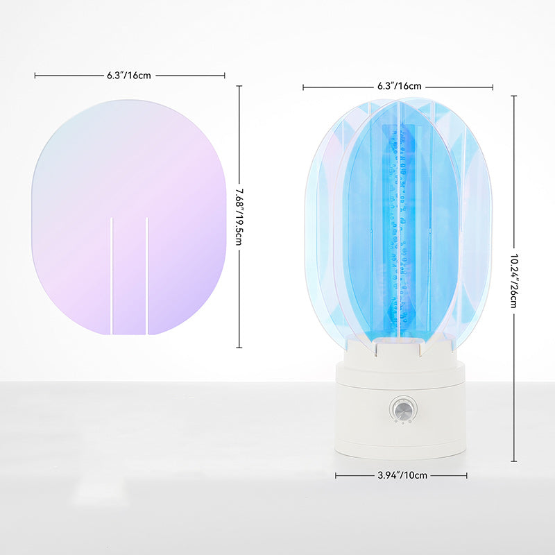 Contemporary Creative Cylindrical Aluminum Acrylic LED Table Lamp For Bedroom