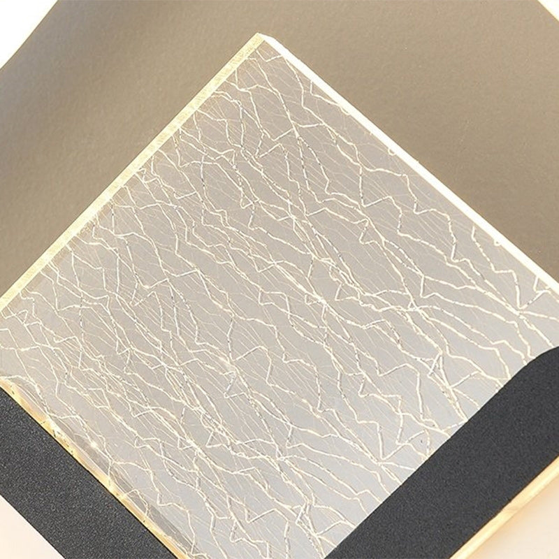 Modern Minimalist Rhombus Oval Feather Iron Plastic Acrylic LED Wall Scone Lamp For Bedroom