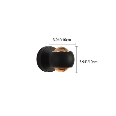Modern Minimalist Spherical Round Aluminum Iron LED Wall Scone Lamp For Living Room