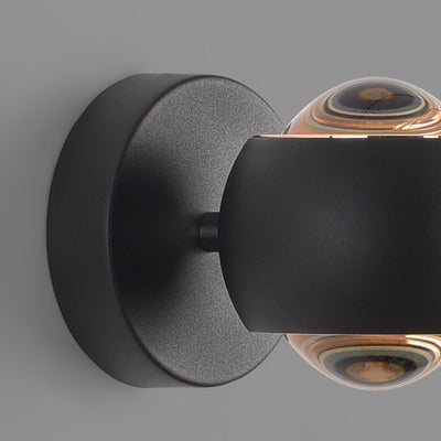 Modern Minimalist Spherical Round Aluminum Iron LED Wall Scone Lamp For Living Room