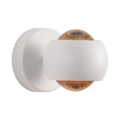 Modern Minimalist Spherical Round Aluminum Iron LED Wall Scone Lamp For Living Room