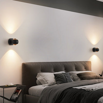 Modern Minimalist Spherical Round Aluminum Iron LED Wall Scone Lamp For Living Room