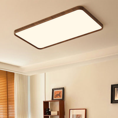 Modern Minimalist Round Rectangular Square Aluminum Acrylic LED Flush Mount Ceiling Light For Bedroom