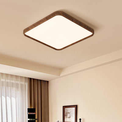 Modern Minimalist Round Rectangular Square Aluminum Acrylic LED Flush Mount Ceiling Light For Bedroom