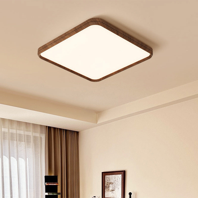Modern Minimalist Round Rectangular Square Aluminum Acrylic LED Flush Mount Ceiling Light For Bedroom
