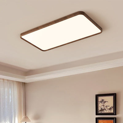 Modern Minimalist Round Rectangular Square Aluminum Acrylic LED Flush Mount Ceiling Light For Bedroom