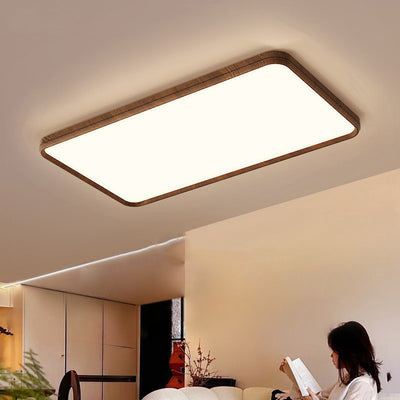 Modern Minimalist Round Rectangular Square Aluminum Acrylic LED Flush Mount Ceiling Light For Bedroom