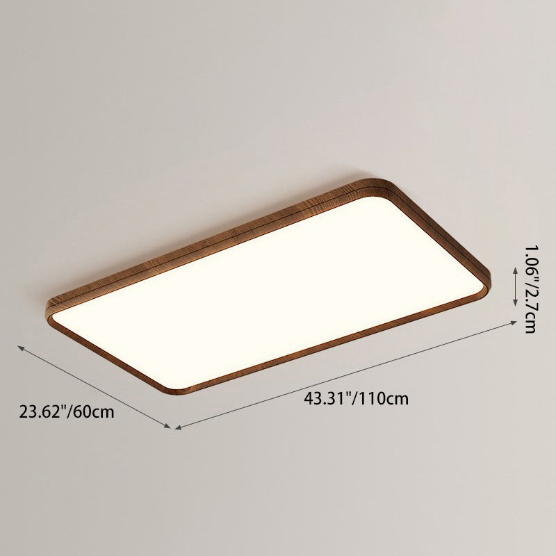 Modern Minimalist Round Rectangular Square Aluminum Acrylic LED Flush Mount Ceiling Light For Bedroom
